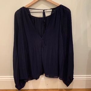 Navy long sleeve blouse